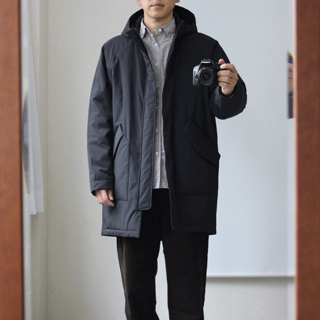 ジャケット・アウター aere hooded nylon padded coat cac245l.jpg