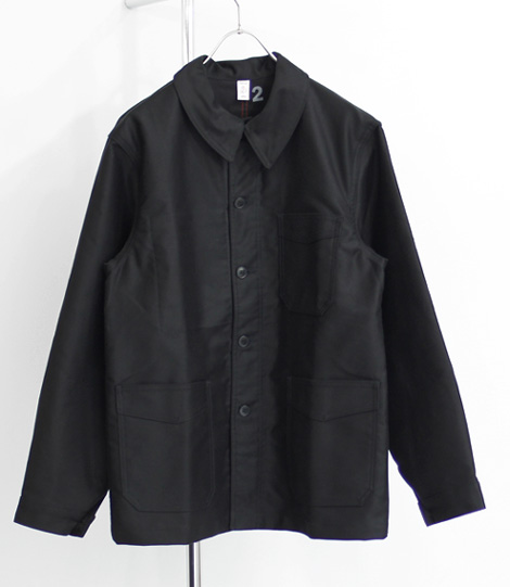 Le Travailleur Gallice / Moleskin Work Jacket - Black Fuzz