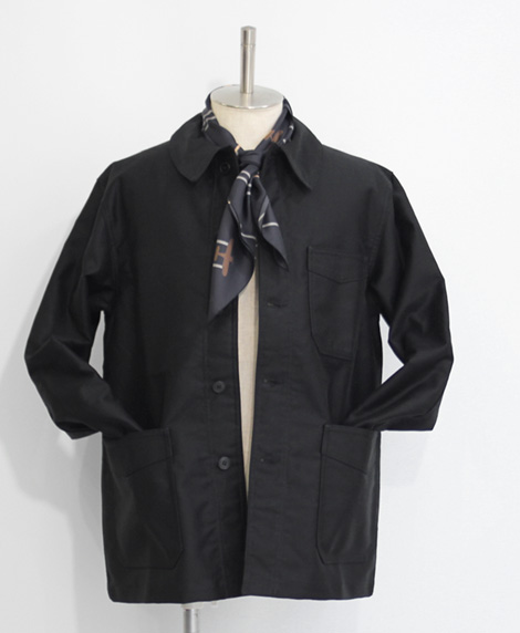 Le Travailleur Gallice / Moleskin Work Jacket - Black