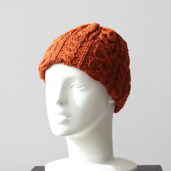 Highland 2000 / Cable Knit Cap - British Wool Fuzz