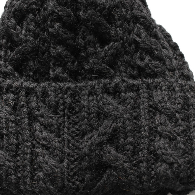 Highland 2000 / Cable Knit Cap - British Wool Fuzz
