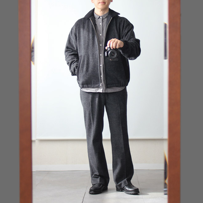 ジャケット・アウター tweed grey short drizzler jacket Glencheck Drizzler Jacket - Fuzz 東京 新宿 オンライン通販