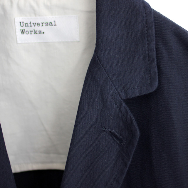 Universal Works / Three Button Jacket - Italian Herringbone Navy